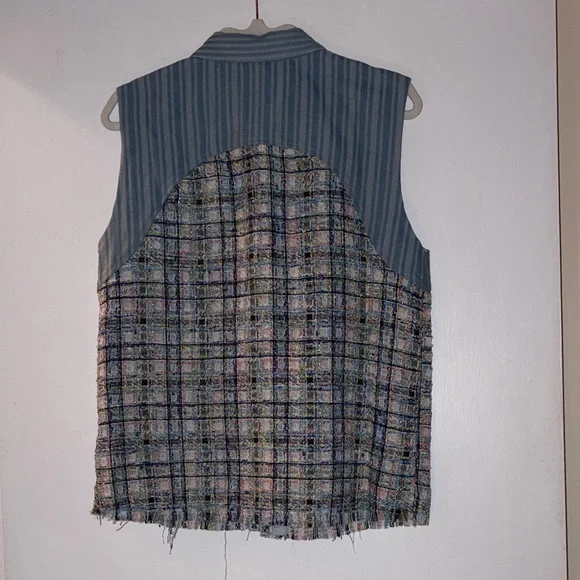 Mystree Multicolor Plaid Vest - Picture 4 of 6
